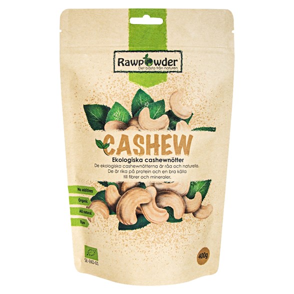 Rawpowder Ekologiska Cashewnötter Hela, 400 g