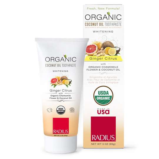 Radius Ekologisk Tandkräm Ginger Citrus, 85 g