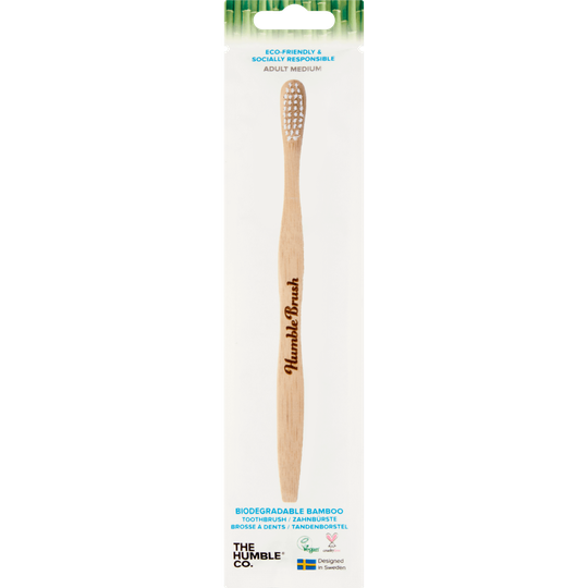 The Humble Co. Flat Curved Adult Medium White