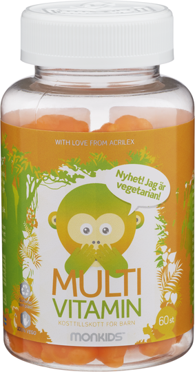 Monkids multivitamin barn vegansk 60 st