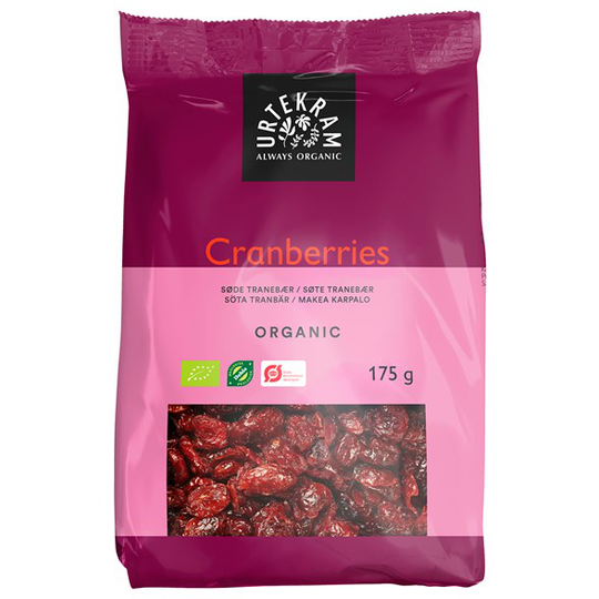 Urtekram Food Söta Tranbär, 175 g