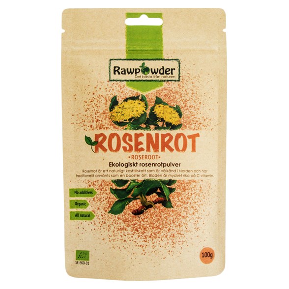 Rawpowder Ekologiskt Rosenrotpulver, 100 g