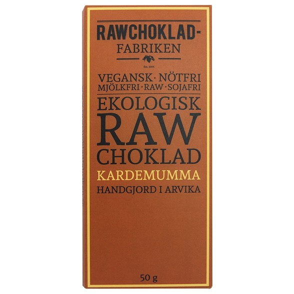Rawchokladfabriken Ekologisk Rawchoklad Kardemumma 73%, 50 g