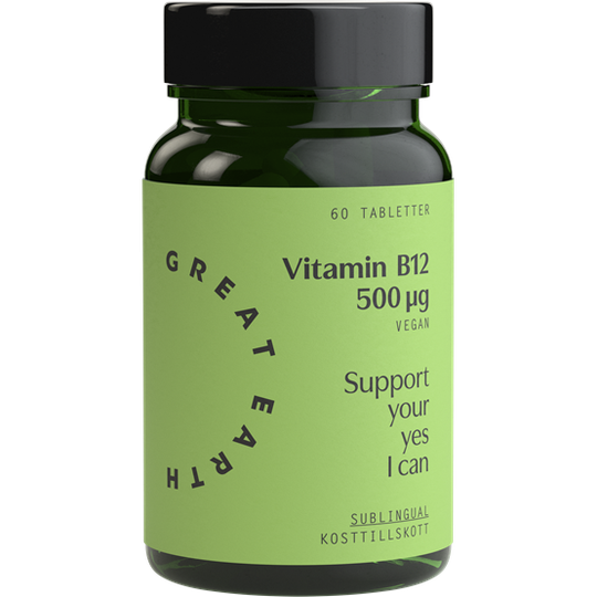 Great Earth B-12 Sublingual 500 mcg 60 tabletter