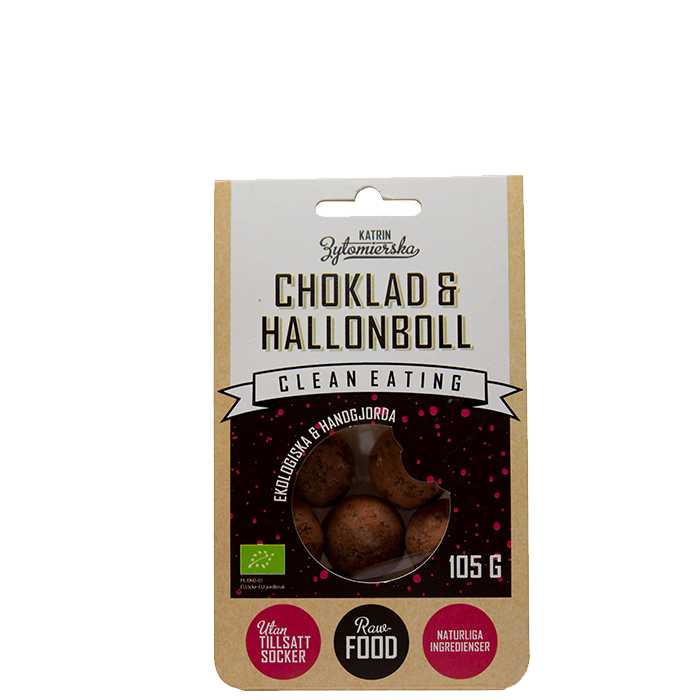 Ekologisk Choklad & Hallonboll, 105 g