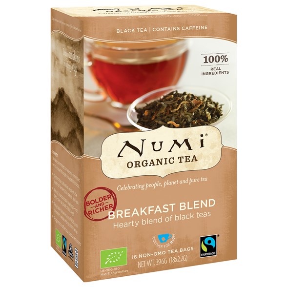Numi Organic Tea Breakfast Blend, 18 påsar