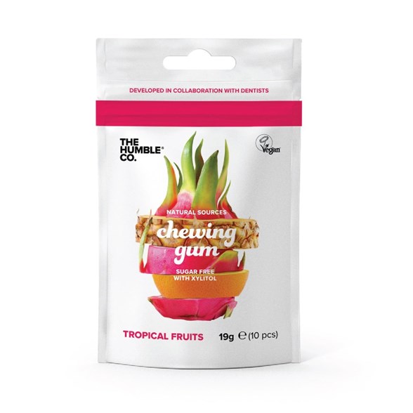 The Humble Co. Naturligt Tuggummi Tropical Fruits, 19 g