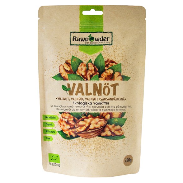 Rawpowder Ekologiska Valnötter 250 g