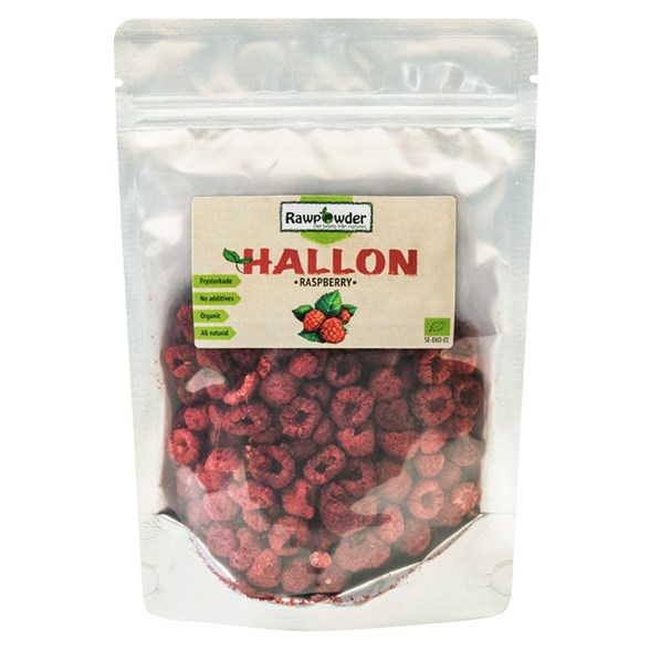 Rawpowder Ekologiska Frystorkade Hallon Hela, 50 g