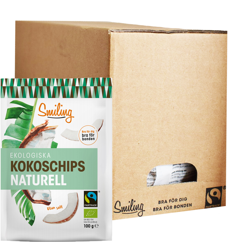 Eko Hel Låda Kokoschips Naturell 6 x 100g - 41% rabatt