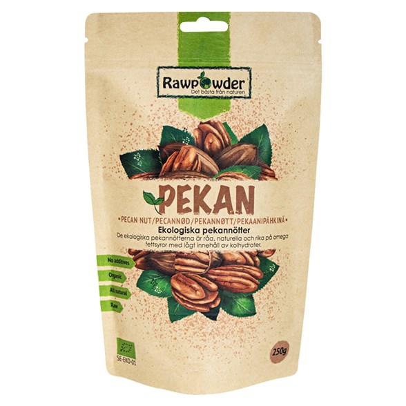 Rawpowder Ekologiska Pekannötter, 250 g