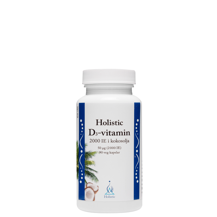 D3-vitamin, 2000 IE, 90 kapslar i kokosolja