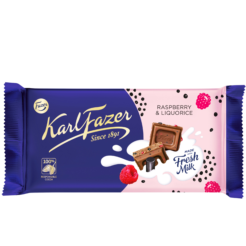 Mjölkchoklad Hallon & Lakrits - 23% rabatt
