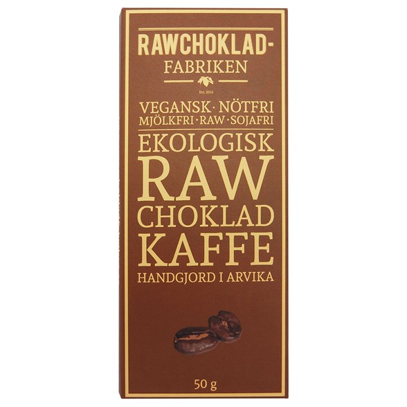 Rawchokladfabriken Ekologisk Rawchoklad Kaffe 73%, 50 g