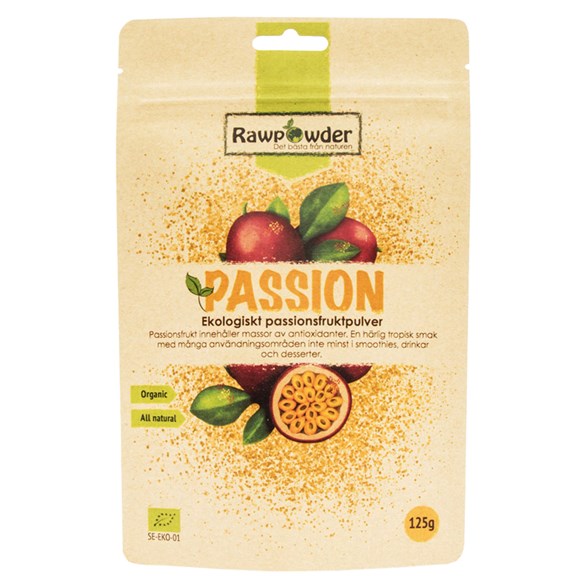 Rawpowder Ekologiskt Passionsfruktspulver, 125 g