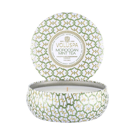 3-Wick Tin Candle 40h Moroccan Mint Tea