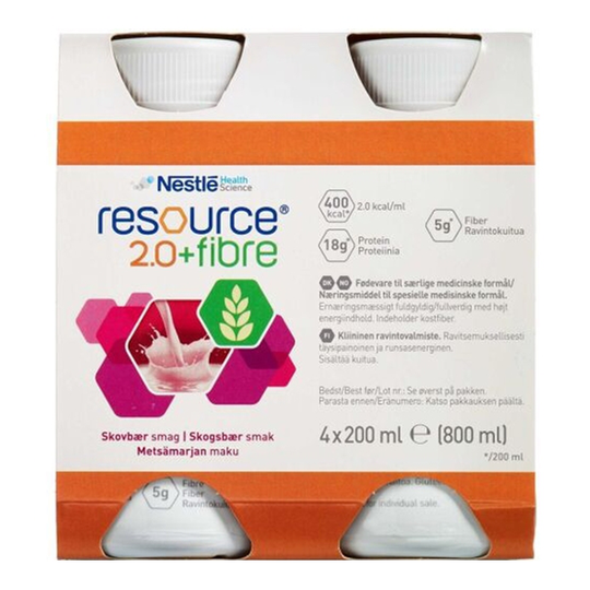 Resource 2.0+FIBRE Skogsbär 4 x 200 ml