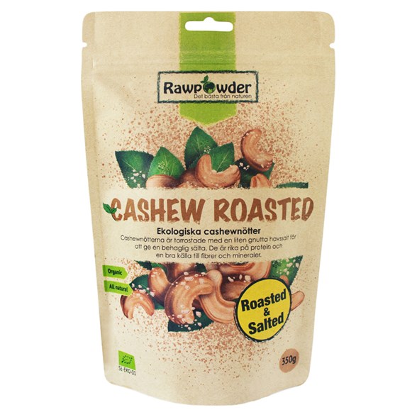 Rawpowder Ekologiska Cashewnötter Rostade, 350 g