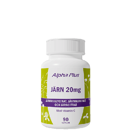 Järn 20 mg 90 kapslar
