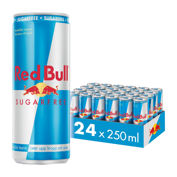 24 x Red Bull Energidryck Sockerfri, 250 ml