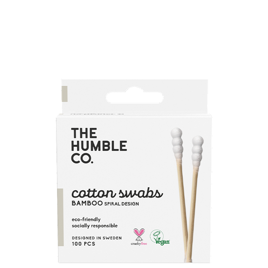 Humble Natural - Spiral Bomullspinnar Vit 100 st