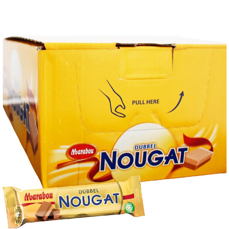 Hel Låda Godis Dubbel Nougat 42 x 50g - 47% rabatt