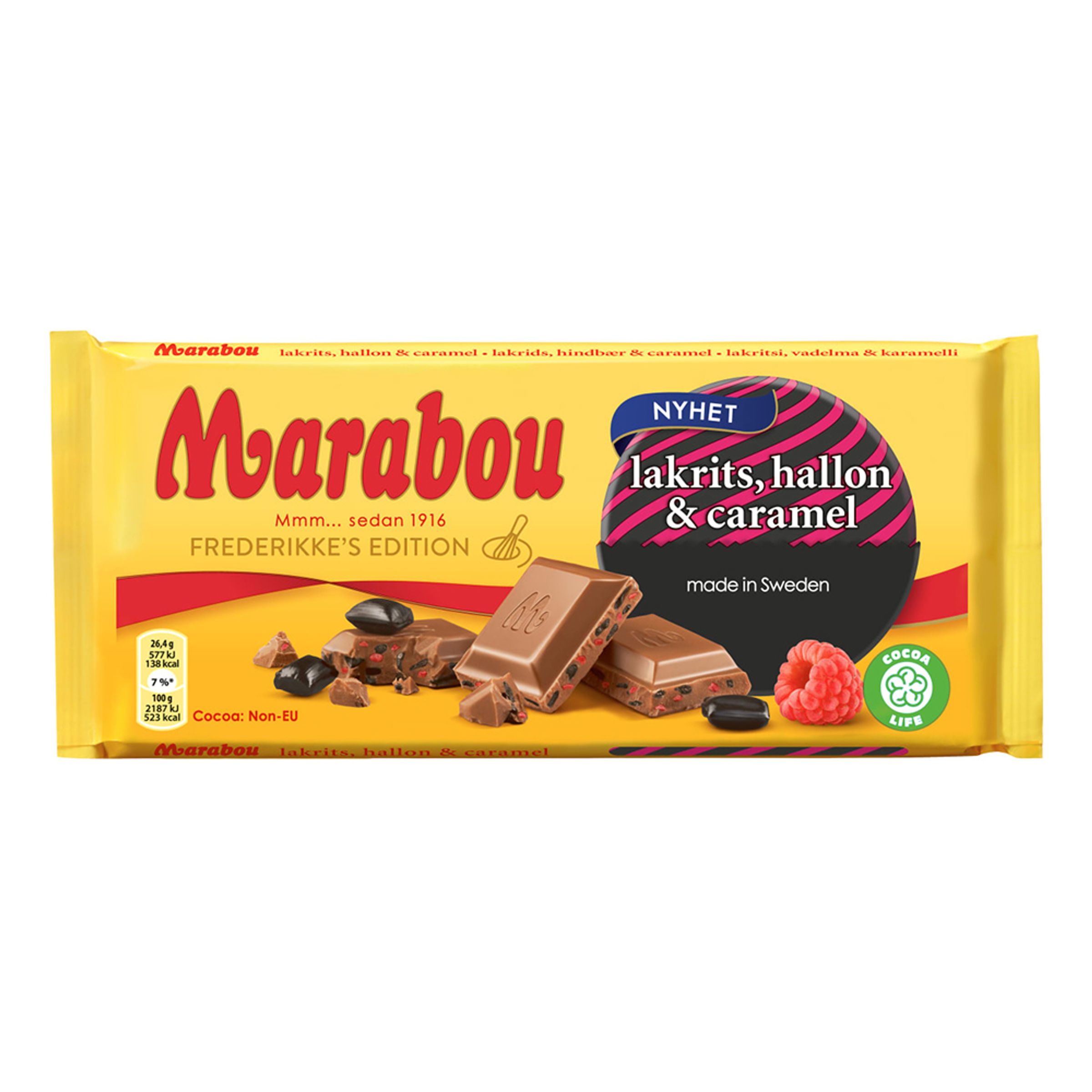 Marabou Lakrits Hallon & Caramel - 185 g