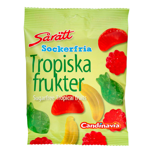 Sårätt Sockerfria Tropiska Frukter - 80 gram