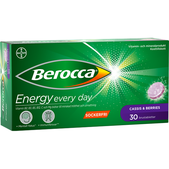 Berocca Energy Cassis & Berries 30 brustabletter
