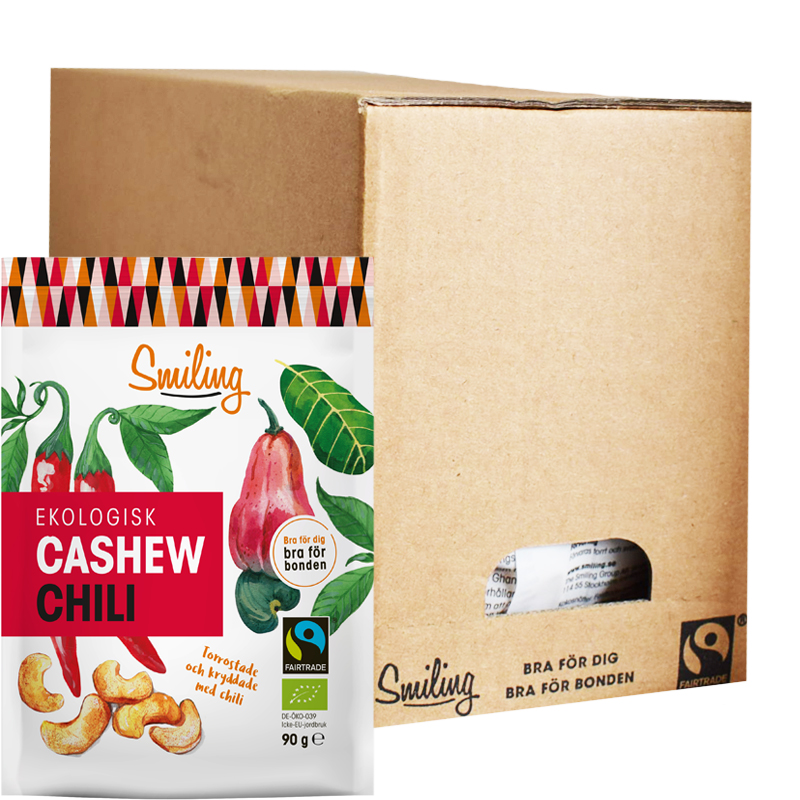 Eko Cashewnötter Chili 7-pack - 25% rabatt