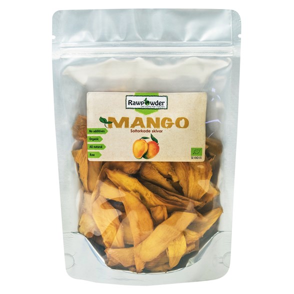 Rawpowder Ekologiska Mangobitar, 300 g