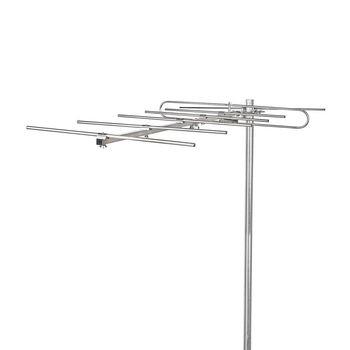 Nedis Utomhusantenn | VHF | Mottagningsområde: -50 km | Förstärkning: 13 dB | 75 Ohm | Antenn längd: 1348 mm | Aluminium