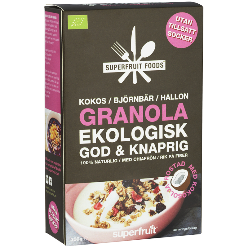 Eko Granola Kokos, Björnbär & Hallon - 41% rabatt