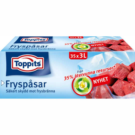 Toppits: Fryspåsar 3L 35st (Obs 9st DFP)