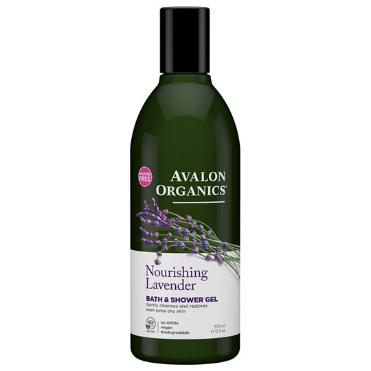 Avalon Organics Nourishing Lavender Bath & Shower Gel, 355 ml