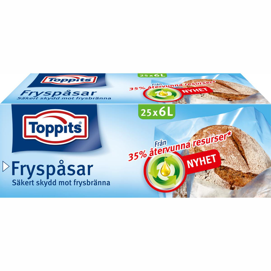 Toppits: Fryspåsar 6L 25st (Obs 9st DFP)