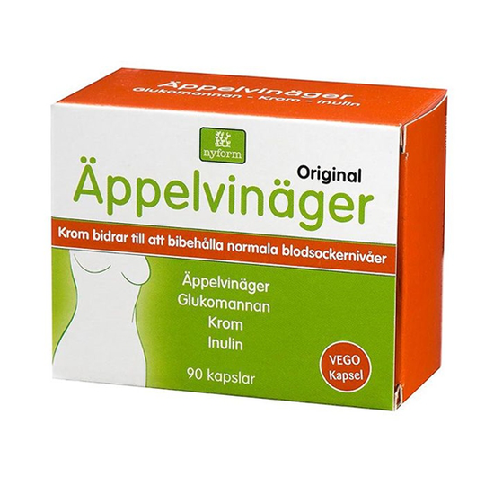 Nyform Äppelvinäger+Krom 90 kapslar