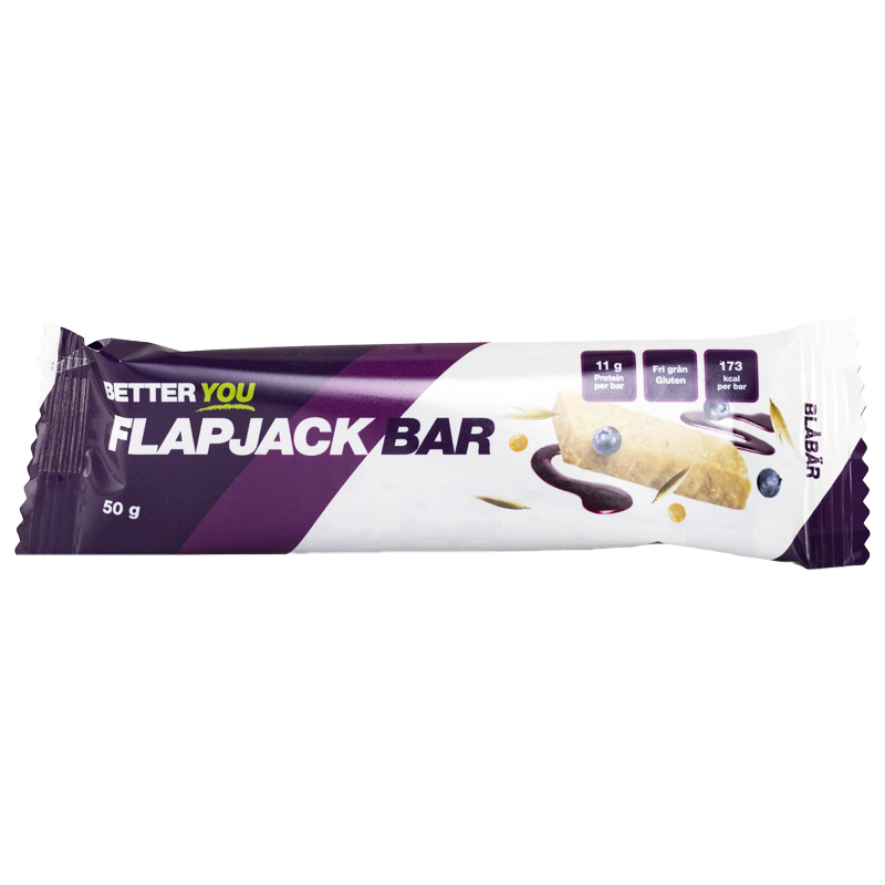 Proteinbar "Flapjack" Blåbär 50g - 72% rabatt